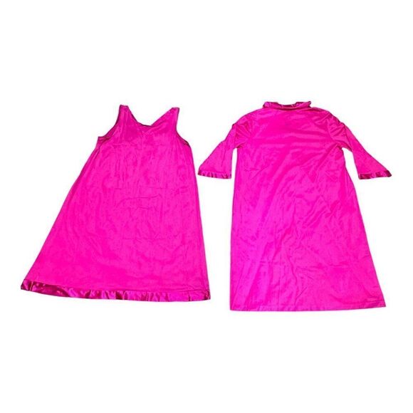 Vanity Fair Womens Vintage Pink Nightgown & Robe Set Size Large Housecoat Sexy - Picture 5 of 6